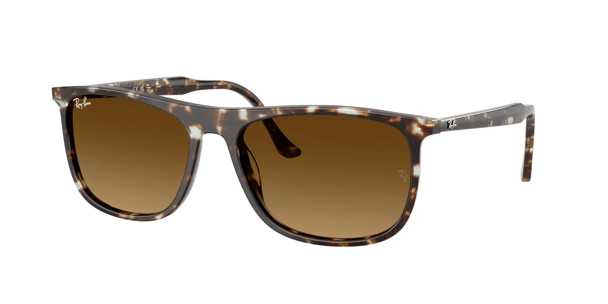 Ray - Ban RB2216 143185 Occhiali da sole Acetato Giallo Marrone Squadrata Normale Sfumato - immagine 1