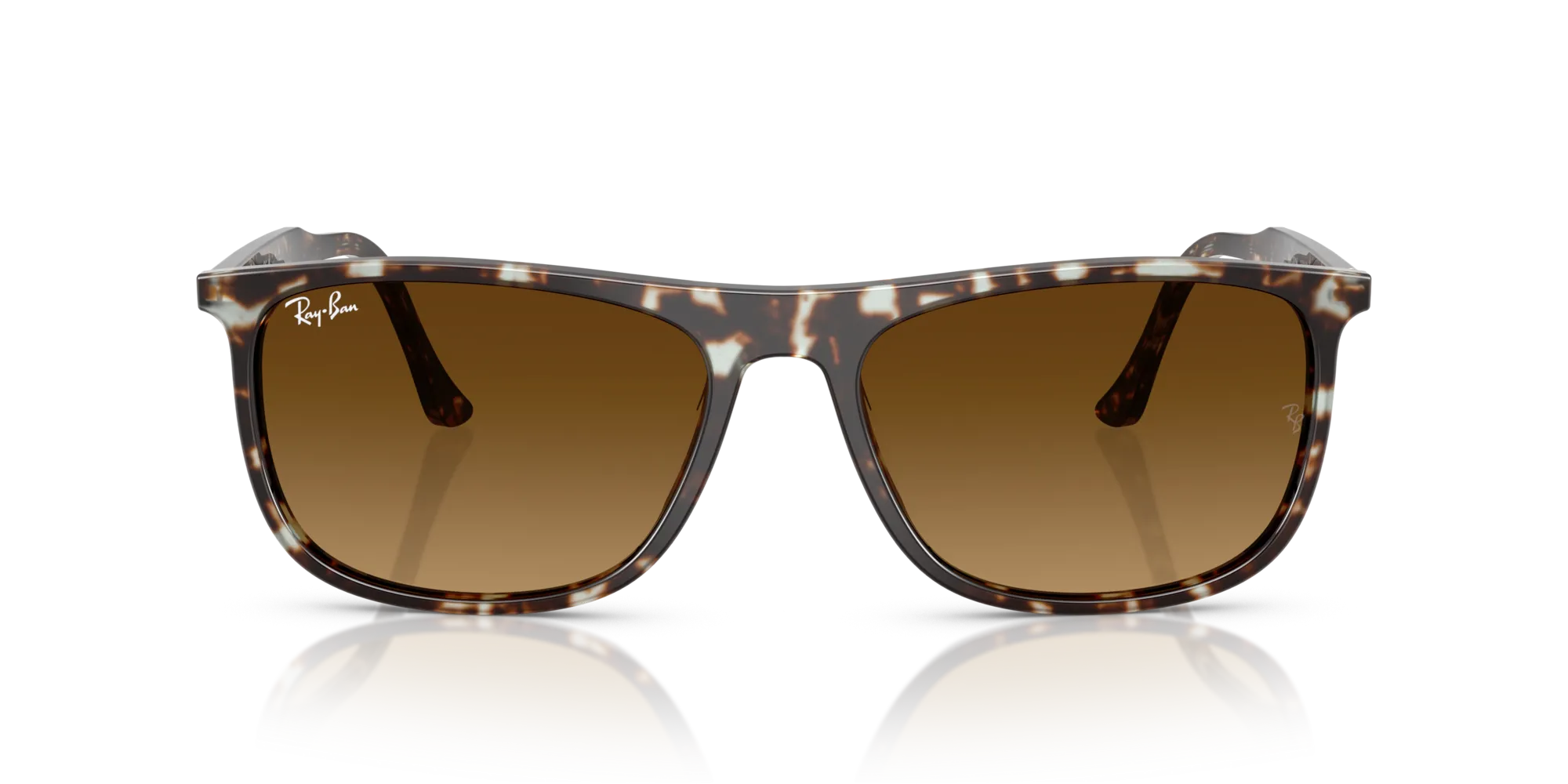 Ray - Ban RB2216 143185 Occhiali da sole Acetato Giallo Marrone Squadrata Normale Sfumato - immagine 3