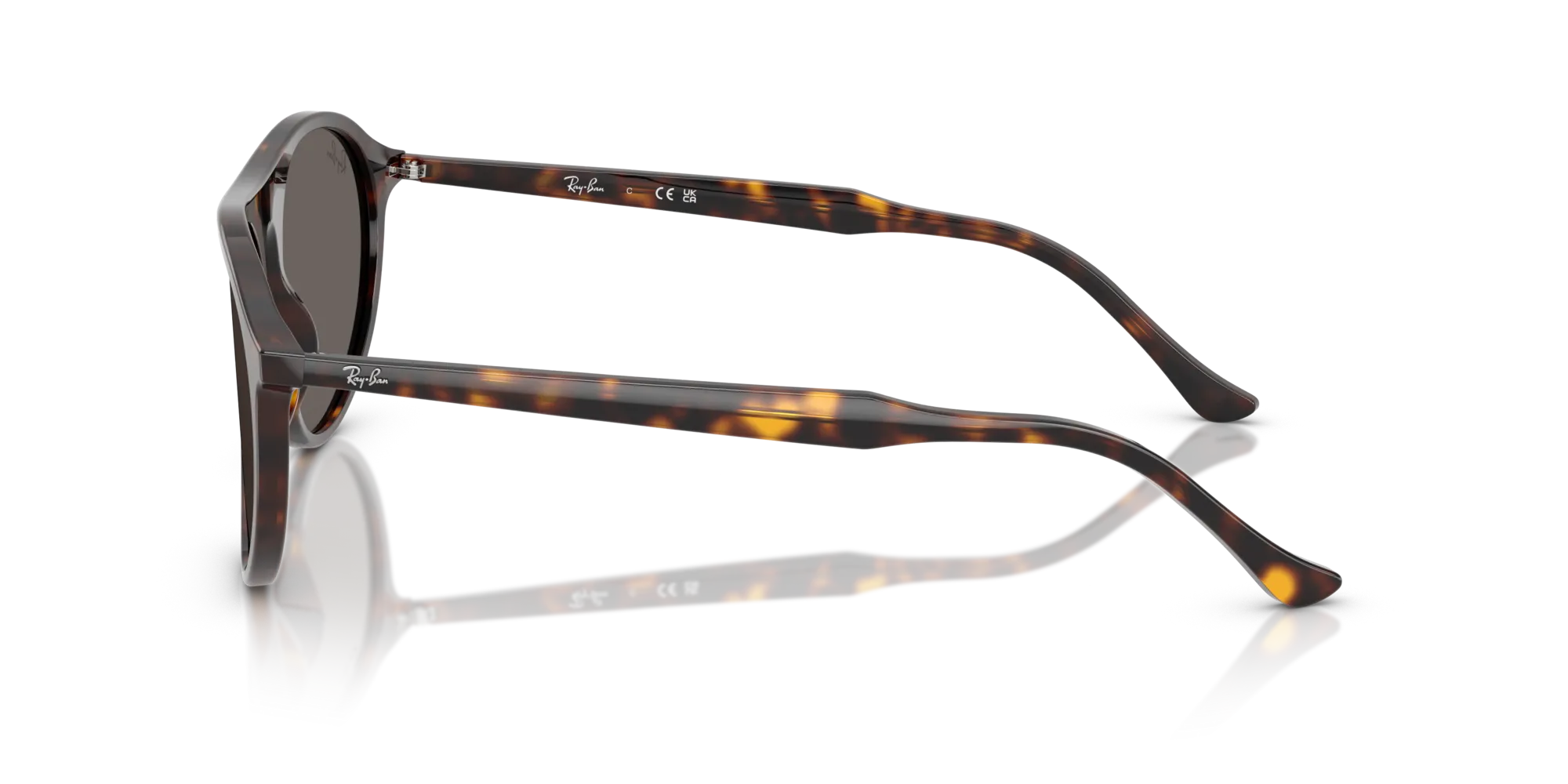 Ray - Ban RB2215 902/B1 Occhiali da sole Acetato Tartaruga Grigio Squadrata Normale - immagine 4