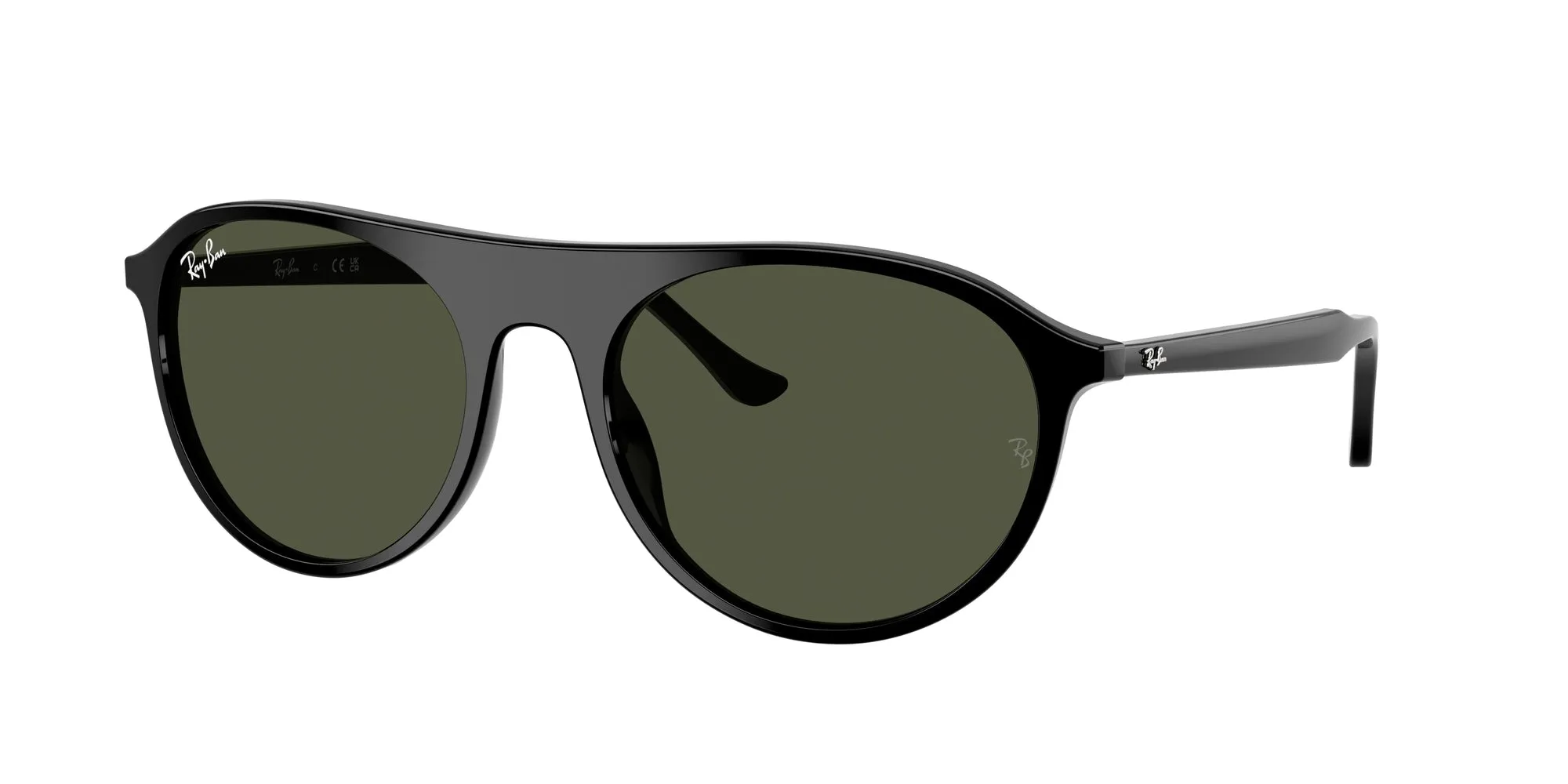 Ray - Ban RB2215 901/31 Occhiali da sole Acetato Nero Verde Squadrata Normale - immagine 1