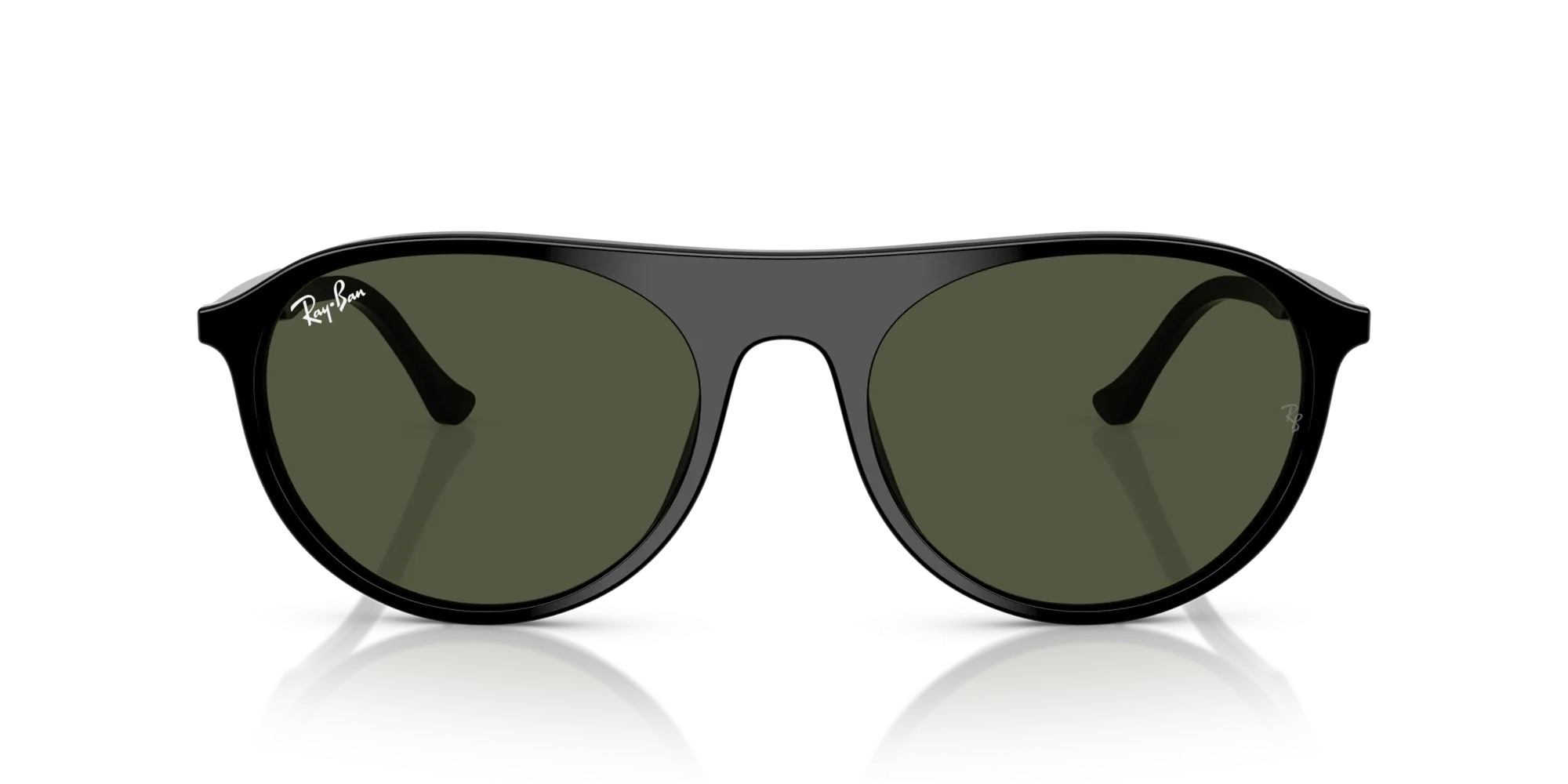 Ray - Ban RB2215 901/31 Occhiali da sole Acetato Nero Verde Squadrata Normale - immagine 3