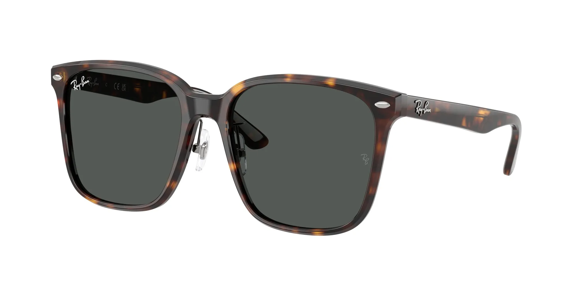 Ray - Ban RB2206D 710/87 Occhiali da sole Acetato Tartaruga Grigio Squadrata Normale - immagine 1