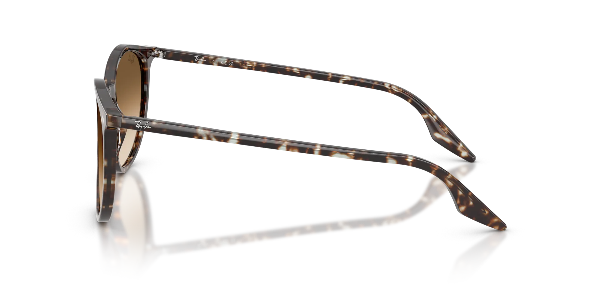Ray - Ban RB2204 143151 Occhiali da sole Acetato Giallo Marrone Pantos Normale Sfumato - immagine 4