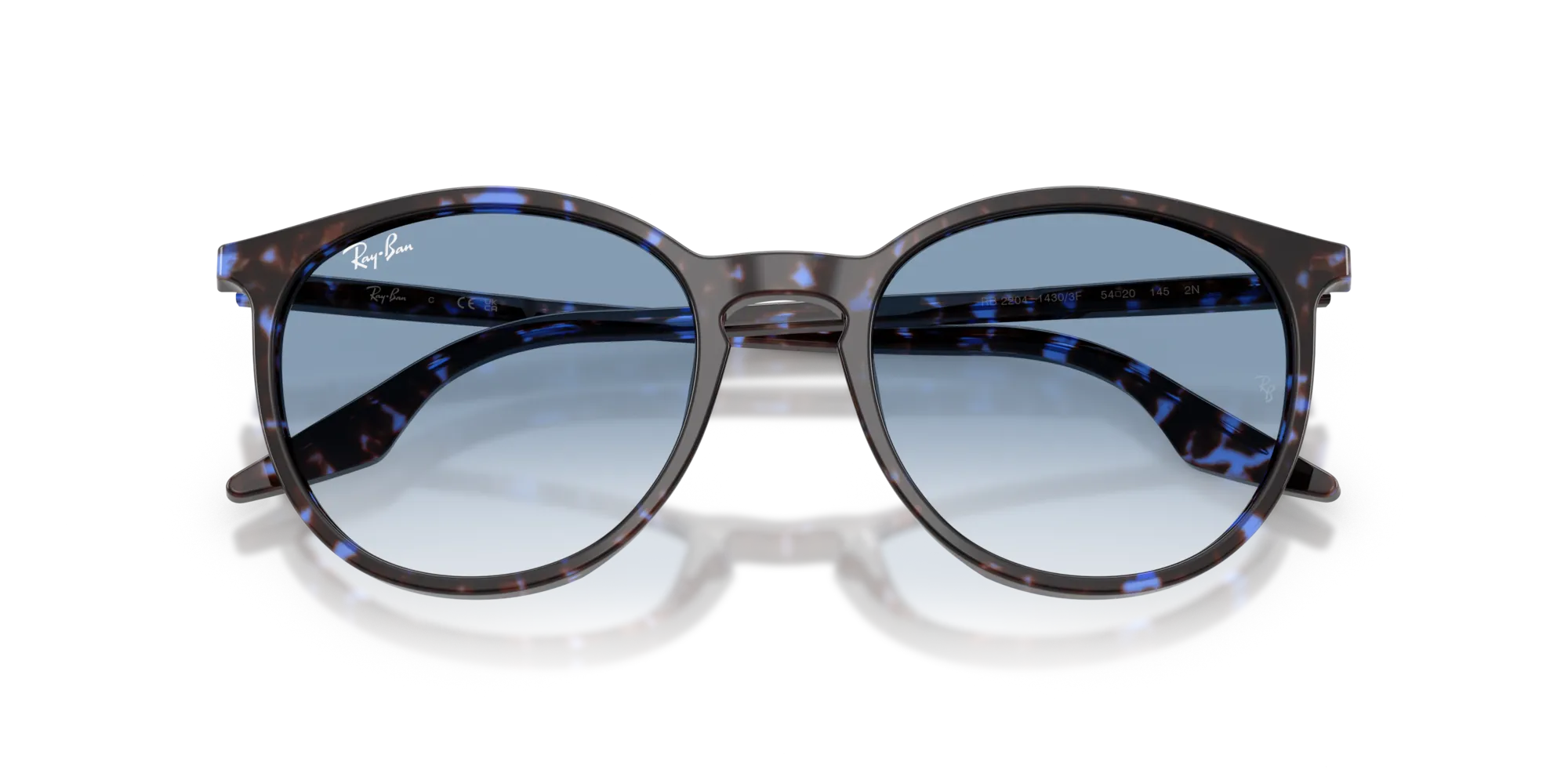 Ray - Ban RB2204 14303F Occhiali da sole Acetato Blu Blu Pantos Normale Sfumato - immagine 2