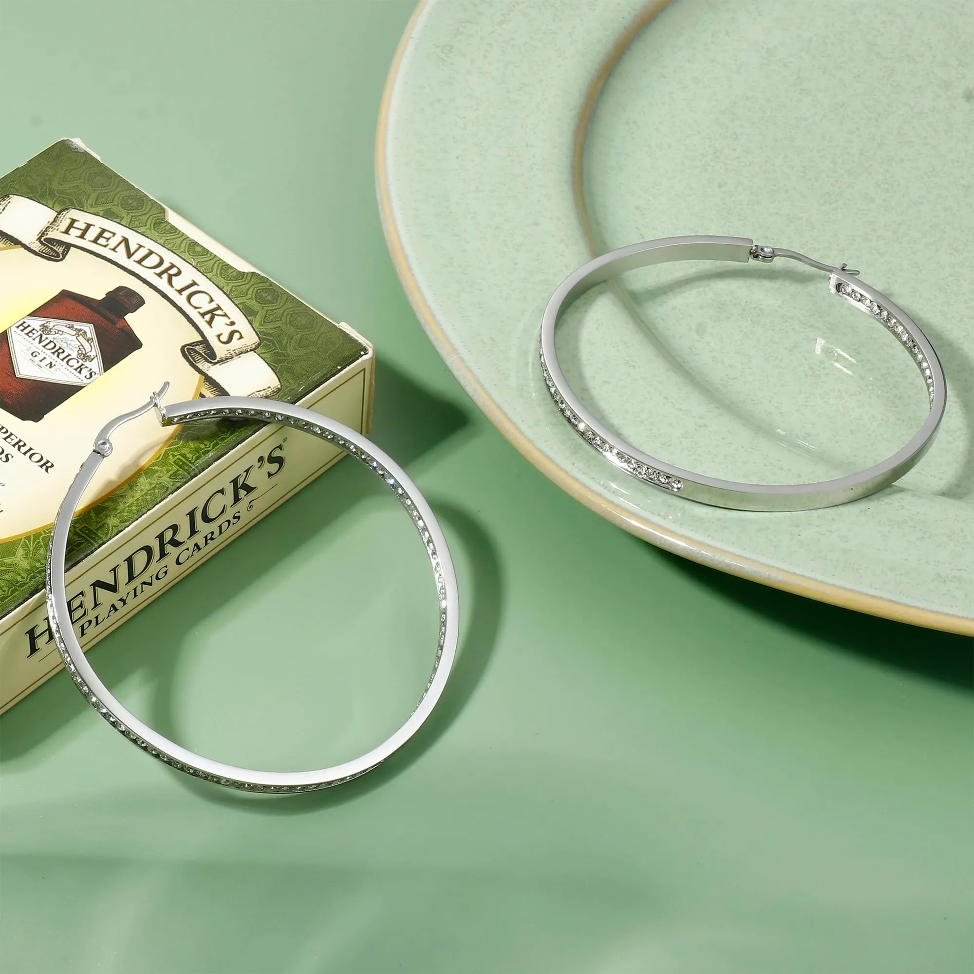 Adramata Orecchini Donna Orecchini Cerchio Zirconia Cubica Orecchino - immagine 6