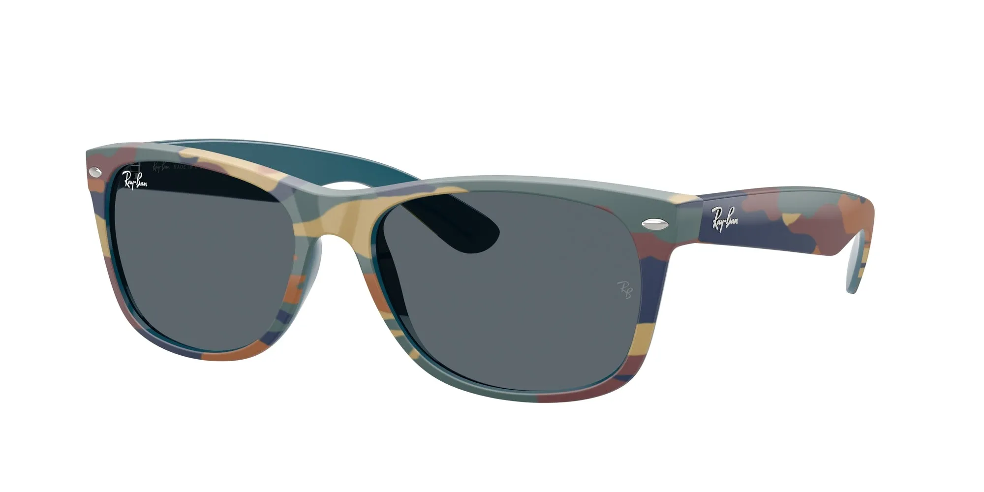 Ray - Ban RB2132 NEW WAYFARER 6824R5 Occhiali da sole Nylon Blu Blu Squadrata Normale - immagine 1