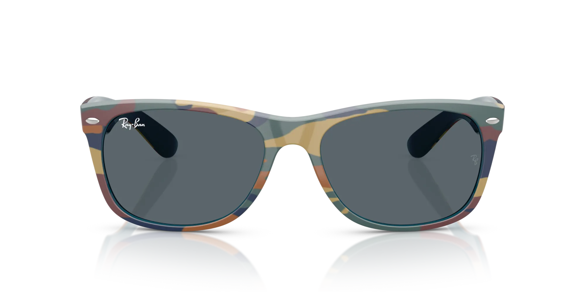 Ray - Ban RB2132 NEW WAYFARER 6824R5 Occhiali da sole Nylon Blu Blu Squadrata Normale - immagine 3