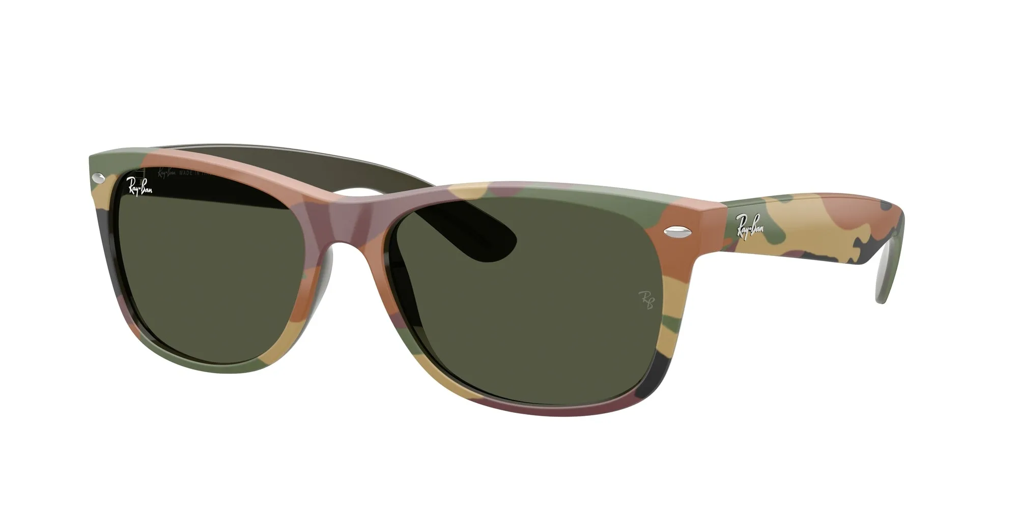 Ray - Ban RB2132 NEW WAYFARER 682331 Occhiali da sole Nylon Verde Verde Squadrata Normale - immagine 1