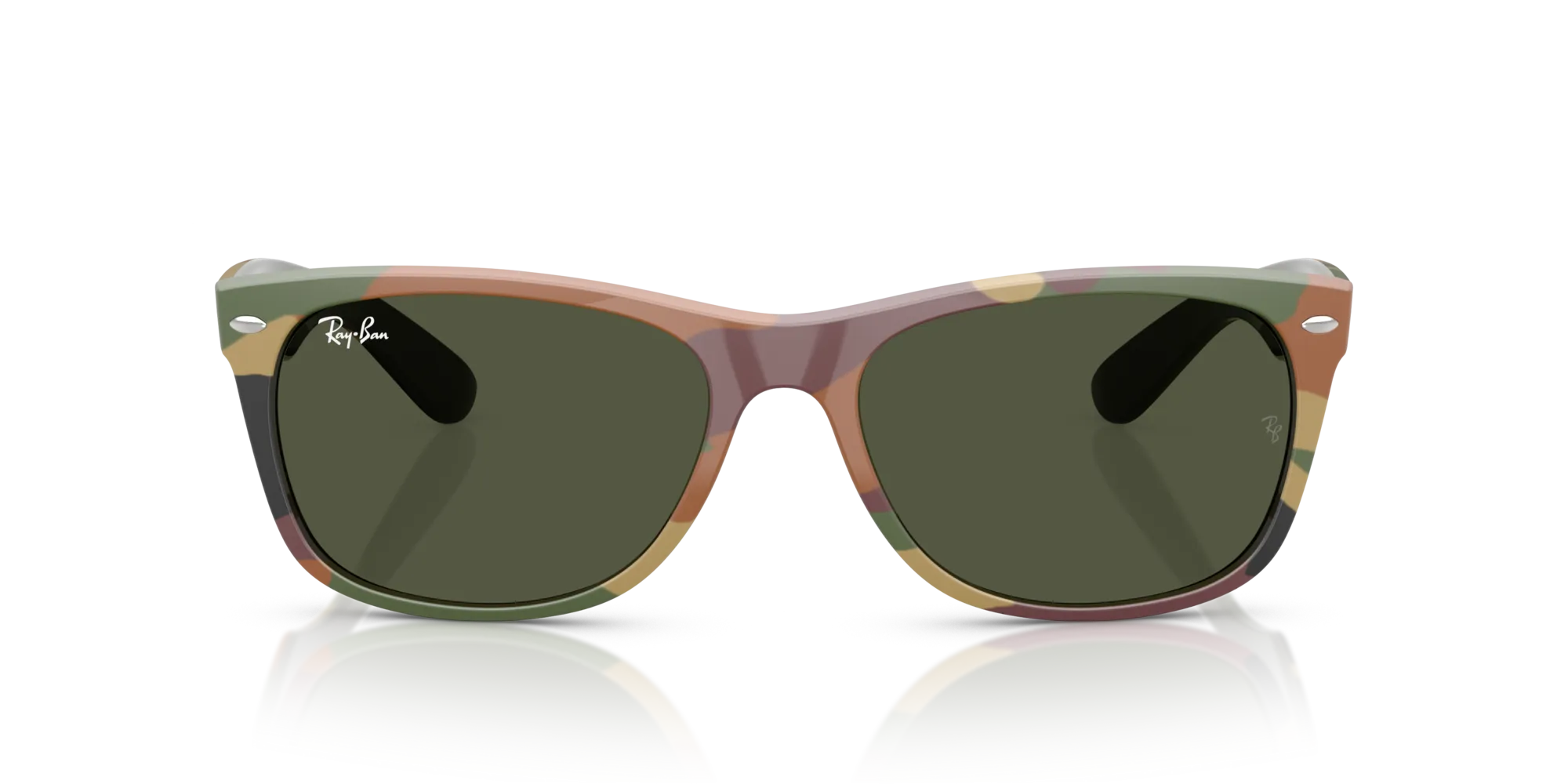 Ray - Ban RB2132 NEW WAYFARER 682331 Occhiali da sole Nylon Verde Verde Squadrata Normale - immagine 3