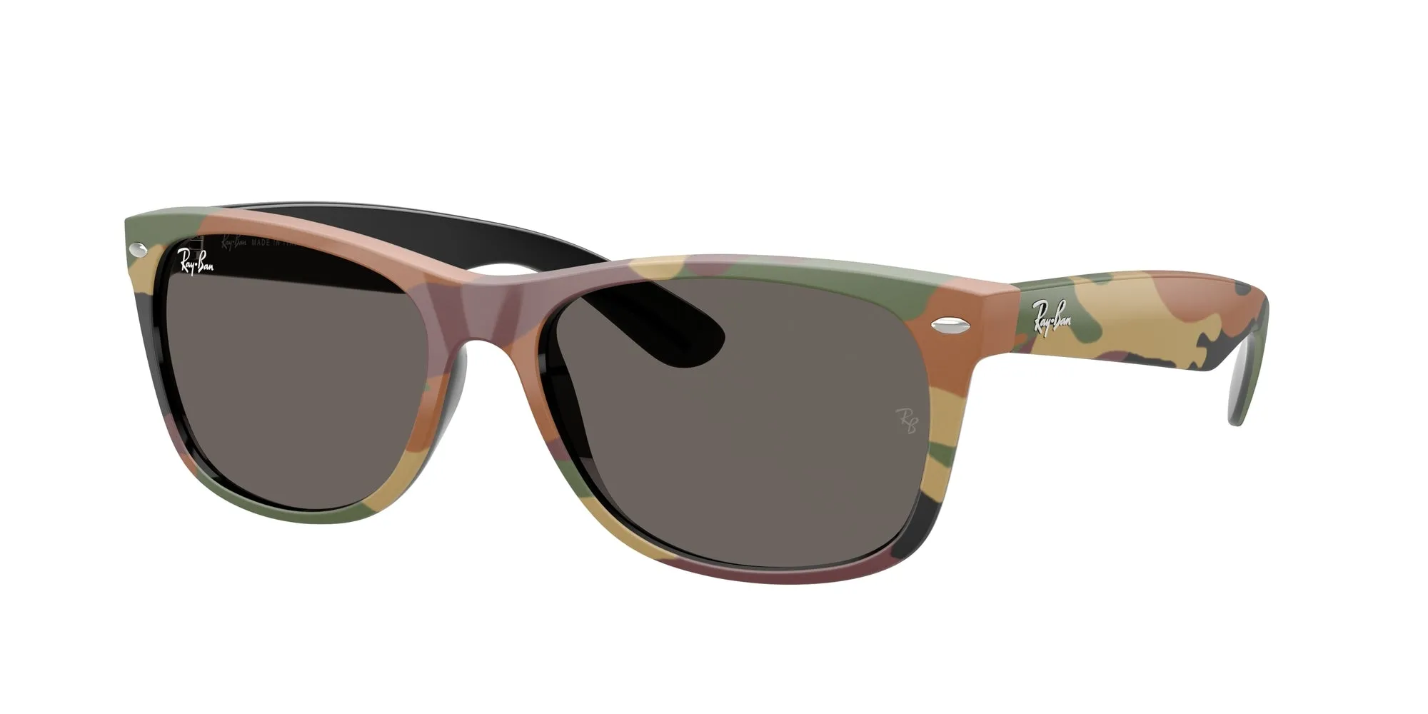 Ray - Ban RB2132 NEW WAYFARER 6822B1 Occhiali da sole Nylon Nero Grigio Squadrata Normale - immagine 1
