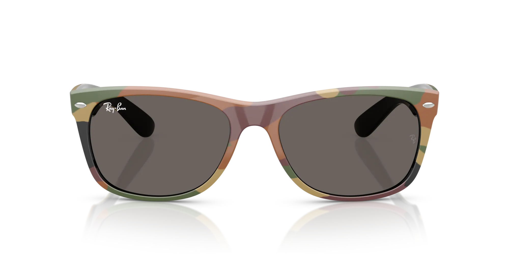Ray - Ban RB2132 NEW WAYFARER 6822B1 Occhiali da sole Nylon Nero Grigio Squadrata Normale - immagine 3