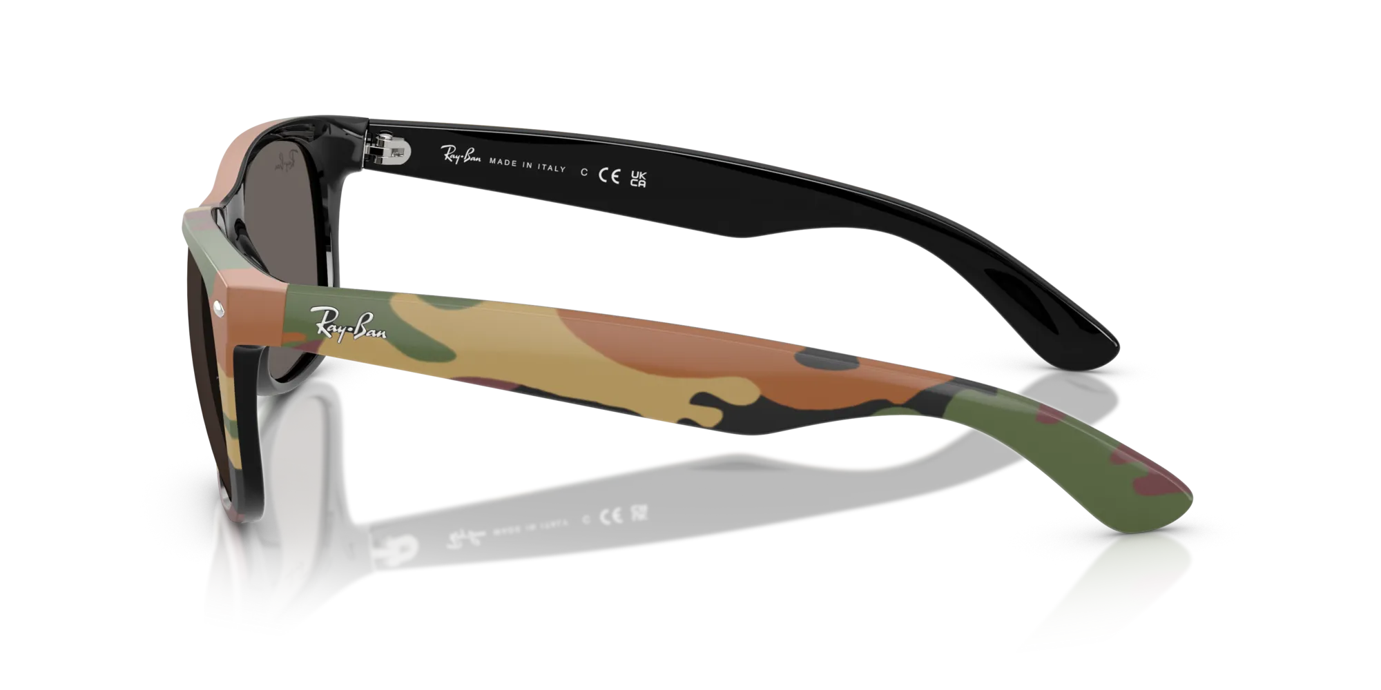 Ray - Ban RB2132 NEW WAYFARER 6822B1 Occhiali da sole Nylon Nero Grigio Squadrata Normale - immagine 4