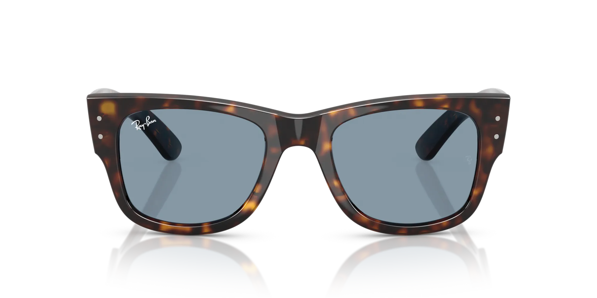 Ray - Ban RB0840S MEGA WAYFARER 902/56 Occhiali da sole Acetato Tartaruga Blu Squadrata Normale - immagine 3