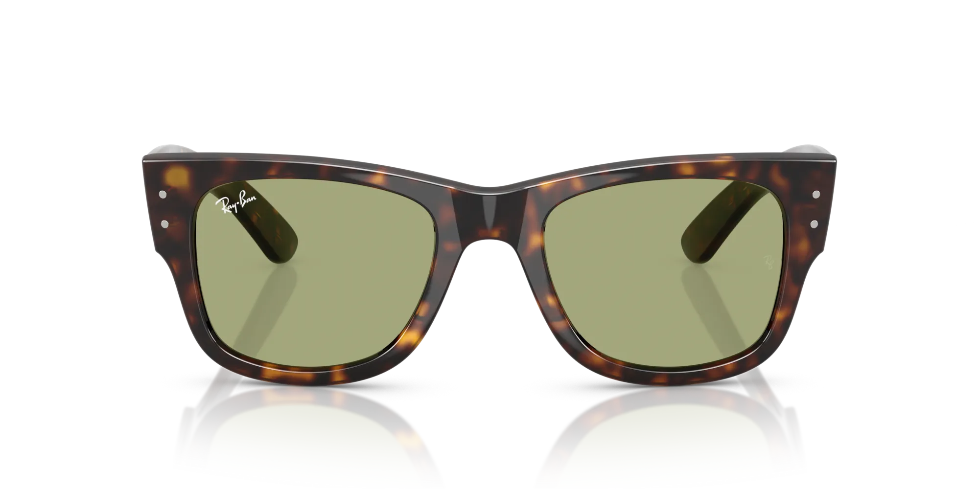 Ray - Ban RB0840S MEGA WAYFARER 902/4E Occhiali da sole Acetato Tartaruga Verde Squadrata Normale - immagine 3