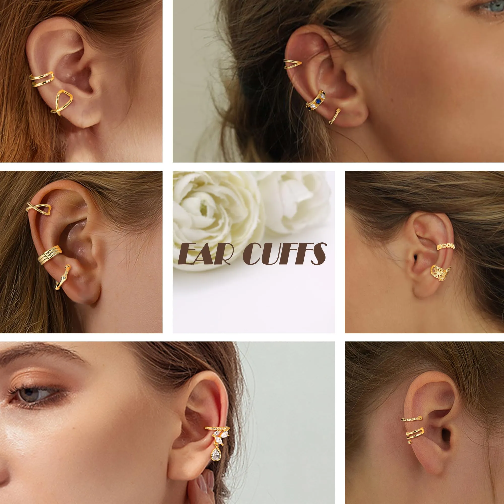 Orazio 25Pcs Orecchio Clip Helix Orecchio Non Piercing Orecchini Cerchio - immagine 4