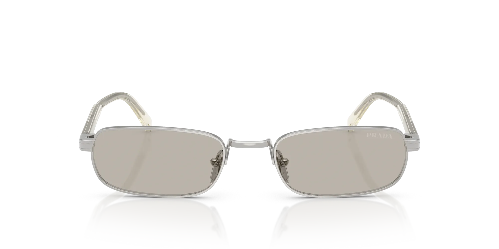 Prada PR B54S 1BC30P Occhiali da sole Metallo Argento Marrone Squadrata Normale - immagine 3