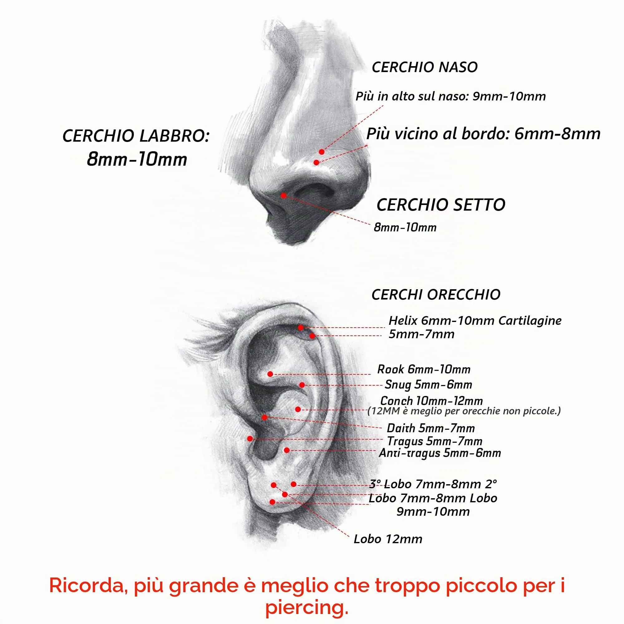 KRFY Piccoli Orecchini Cerchio per Donna Uomo Set acciaio inossidabile Cartilagine Huggie Orecchini 6/7/8/9/10MM Daith Helix Piercing Anello Gioielli Orecchini Dormienti a Cerniera Cerchi Color argento-s - immagine 7