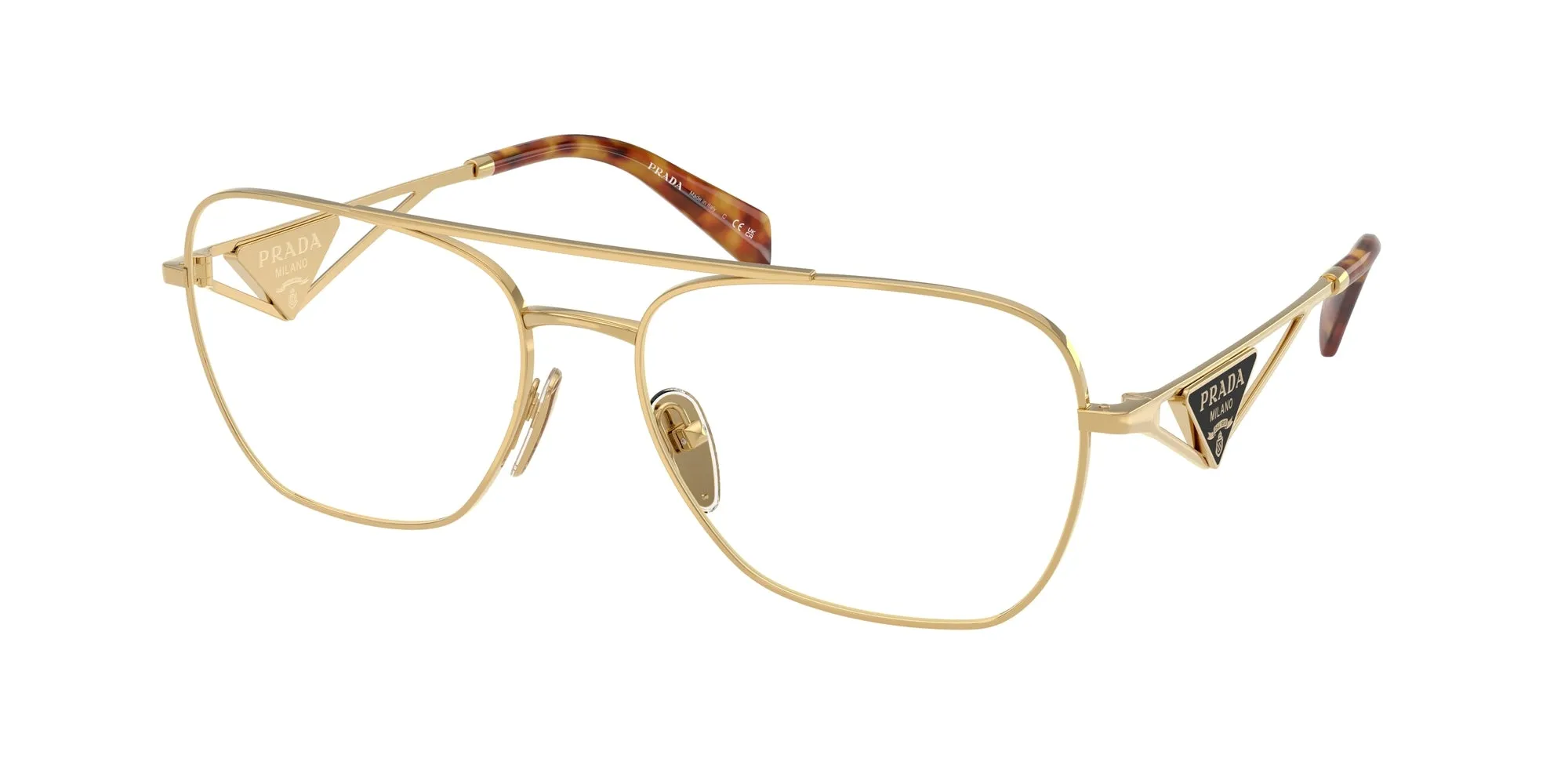 Prada PR B50V 5AK1O1 Montature da vista Acciaio Oro Pilot Normale - immagine 1