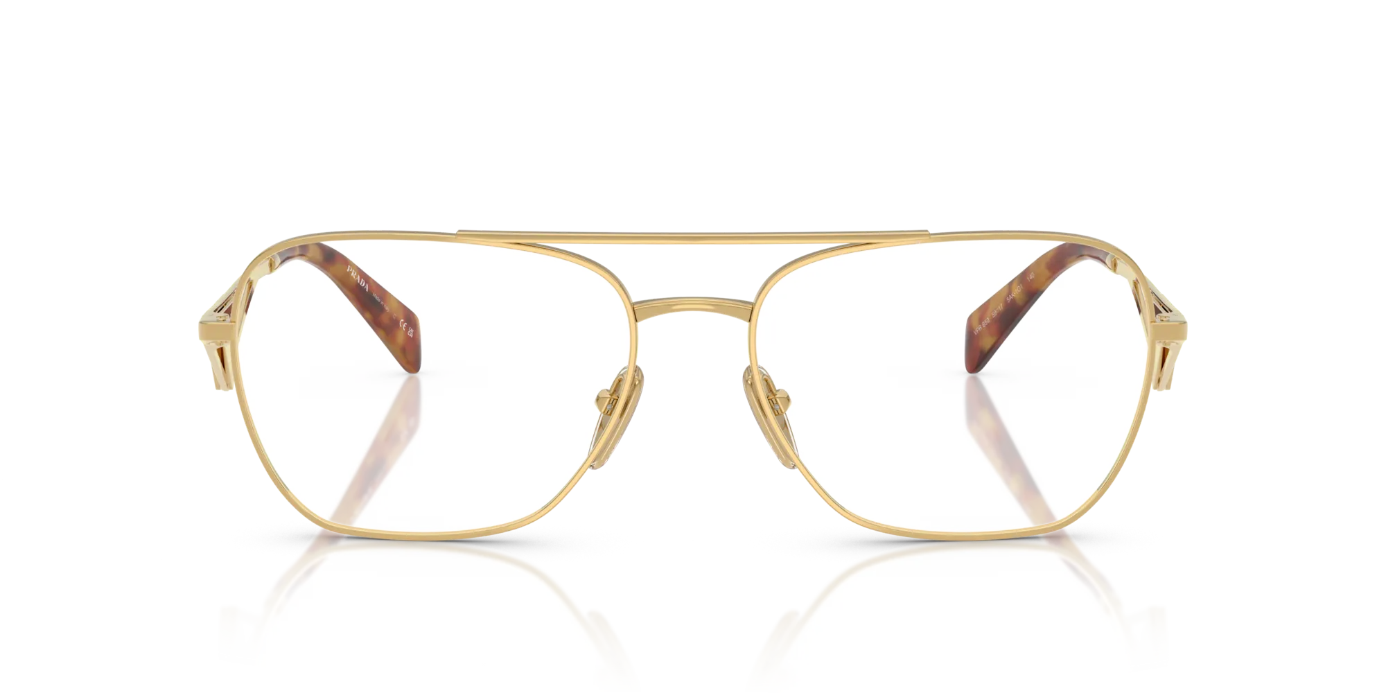 Prada PR B50V 5AK1O1 Montature da vista Acciaio Oro Pilot Normale - immagine 3