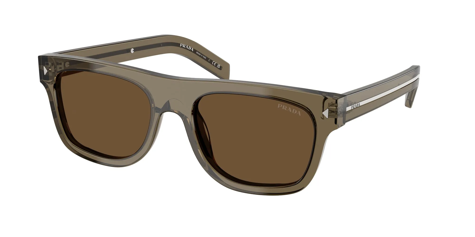 Prada PR B12S 18T70F Occhiali da sole Acetato Marrone Marrone Pillow Normale - immagine 1