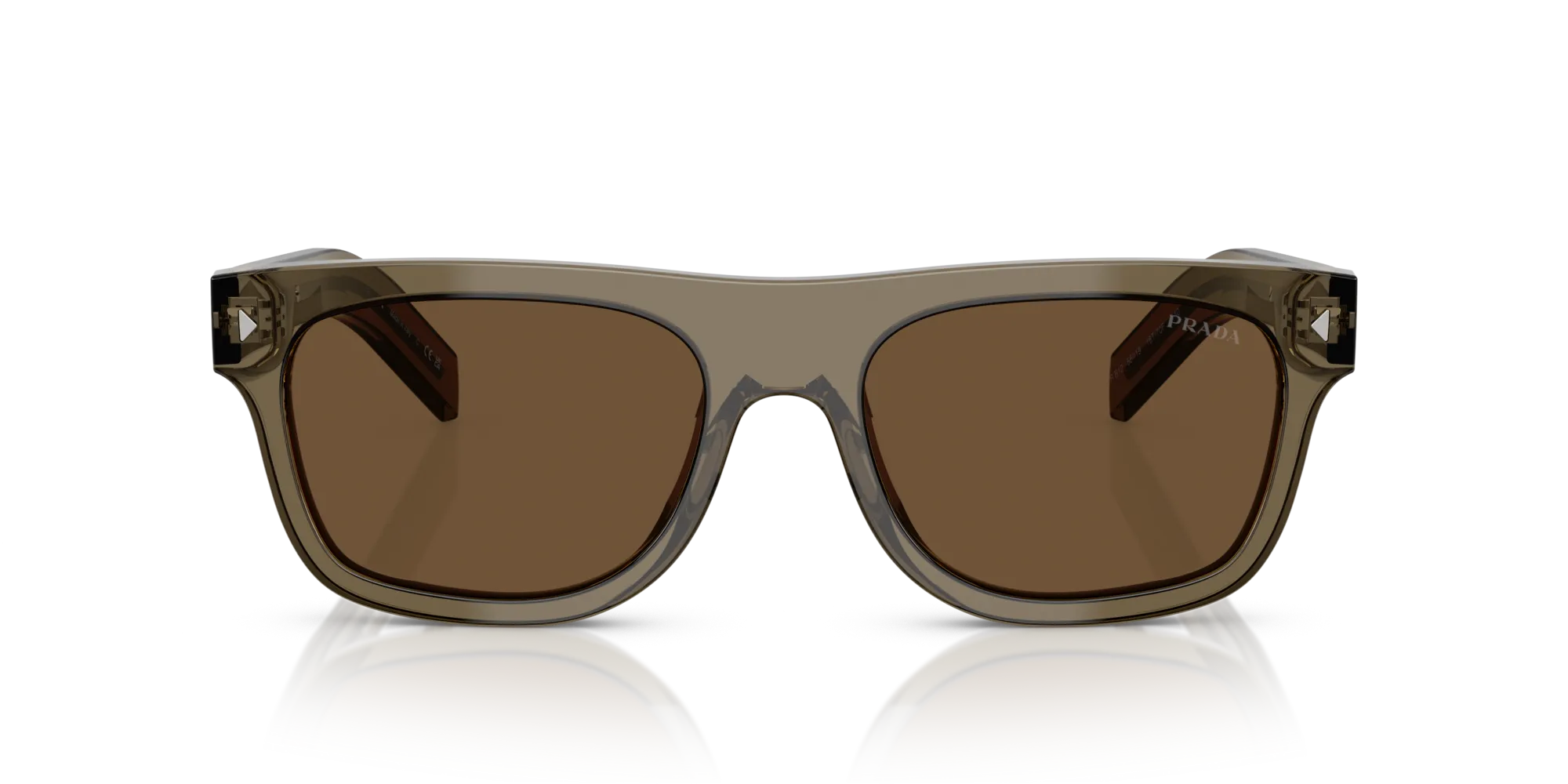 Prada PR B12S 18T70F Occhiali da sole Acetato Marrone Marrone Pillow Normale - immagine 3