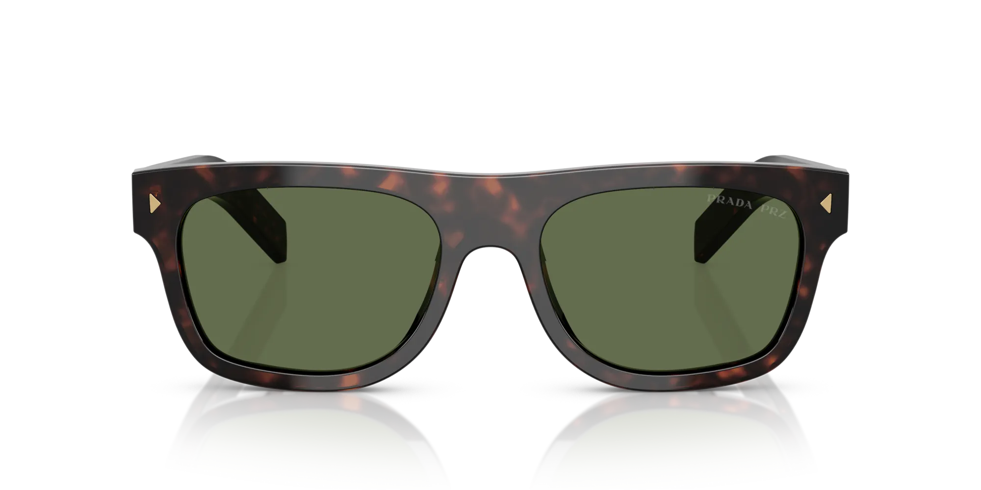 Prada PR B12S 17N20G Occhiali da sole Acetato Tartaruga Verde Pillow Polarizzata - immagine 3