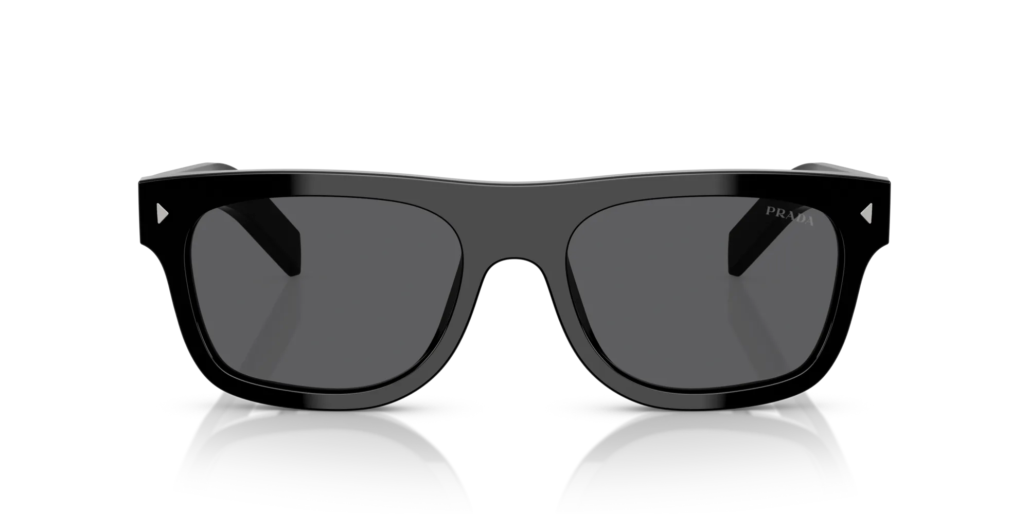 Prada PR B12S 16K731 Occhiali da sole Acetato Nero Grigio Pillow Normale - immagine 3