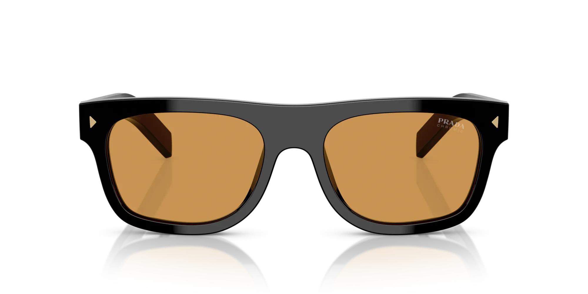 Prada PR B12S 16K60F Occhiali da sole Acetato Nero Marrone Pillow Fotocromatiche - immagine 3