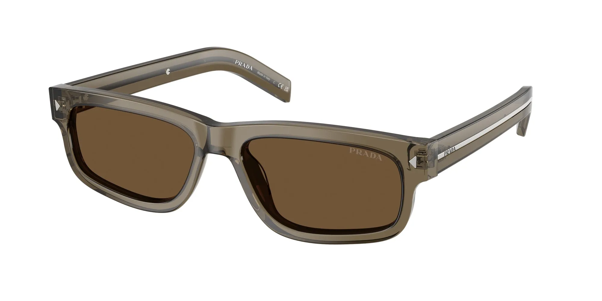 Prada PR B11S 18T70F Occhiali da sole Acetato Marrone Marrone Squadrata Normale - immagine 1