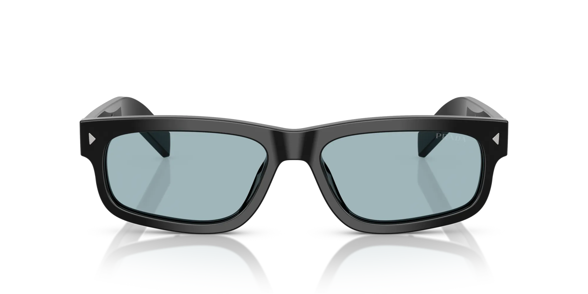Prada PR B11S 16K60P Occhiali da sole Acetato Nero Blu Squadrata Normale - immagine 3