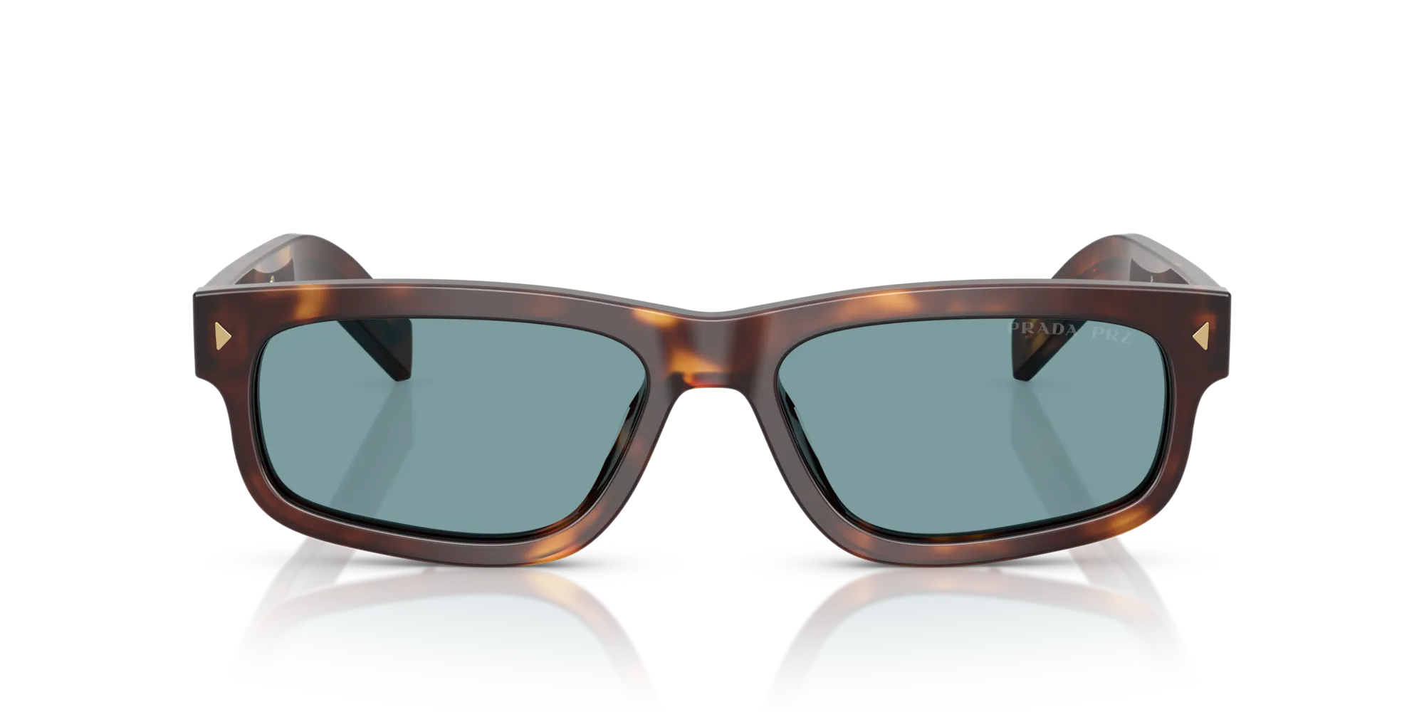 Prada PR B11S 15W04D Occhiali da sole Acetato Tartaruga Verde Squadrata Polarizzata - immagine 3