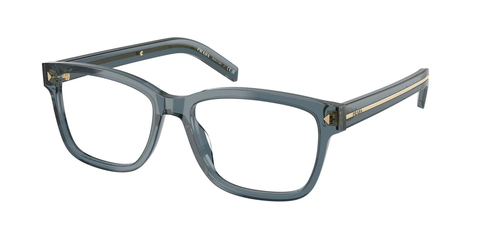 Prada PR B10V 17T1O1 Montature da vista Acetato Blu Squadrata Normale - immagine 1