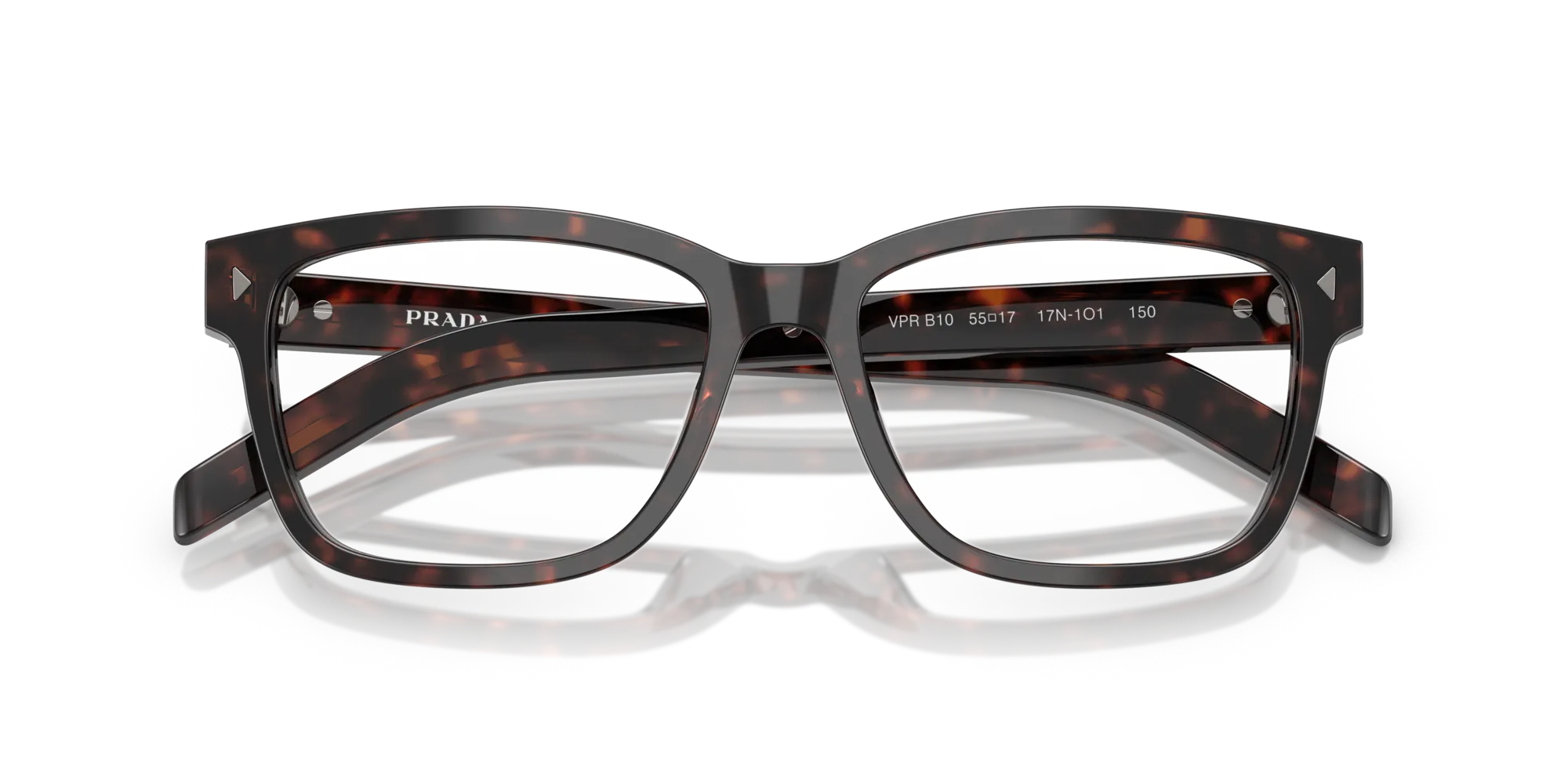 Prada PR B10V 17N1O1 Montature da vista Acetato Tartaruga Squadrata Normale - immagine 2