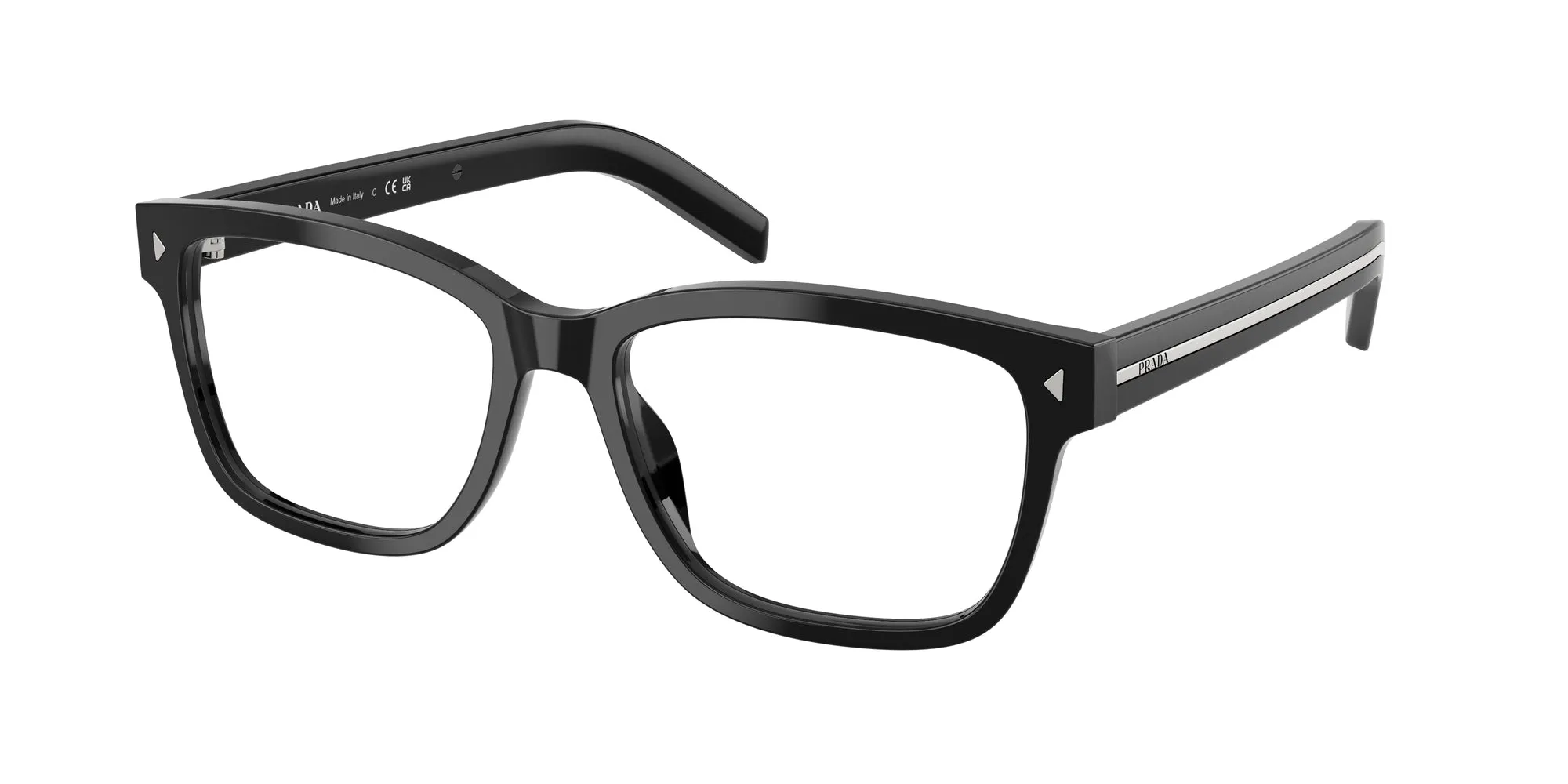 Prada PR B10V 16K1O1 Montature da vista Acetato Nero Squadrata Normale - immagine 1