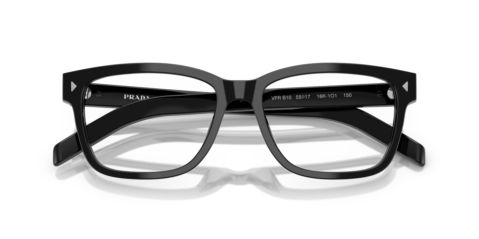 Prada PR B10V 16K1O1 Montature da vista Acetato Nero Squadrata Normale - immagine 2