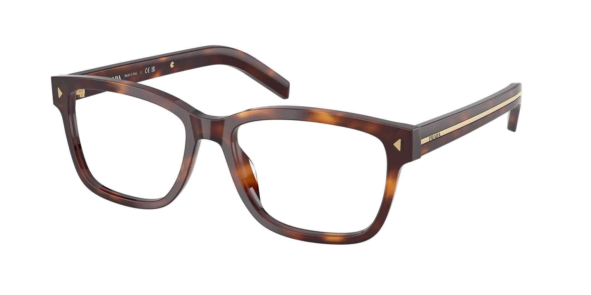 Prada PR B10V 15W1O1 Montature da vista Acetato Tartaruga Squadrata Normale - immagine 1
