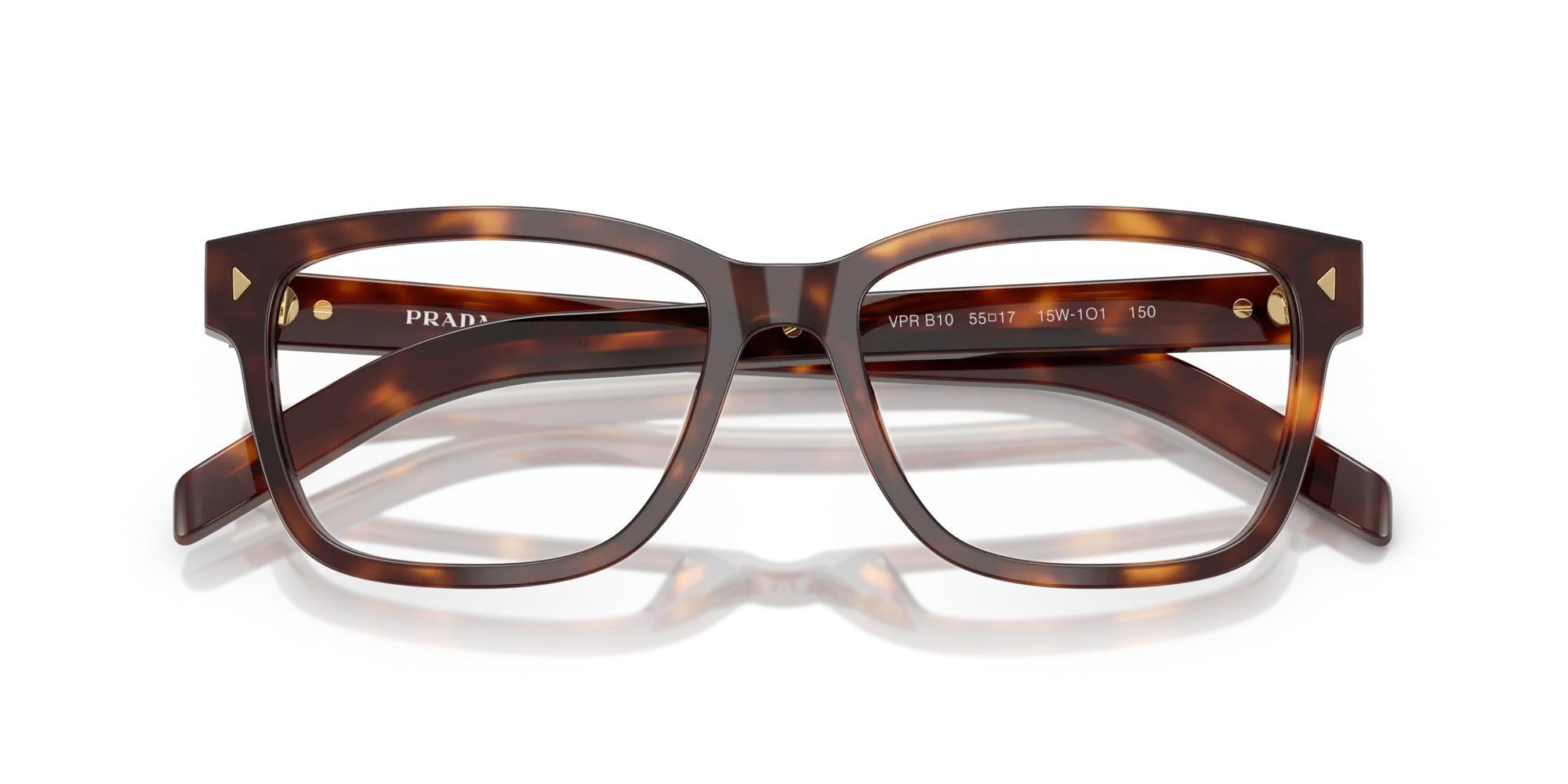 Prada PR B10V 15W1O1 Montature da vista Acetato Tartaruga Squadrata Normale - immagine 2