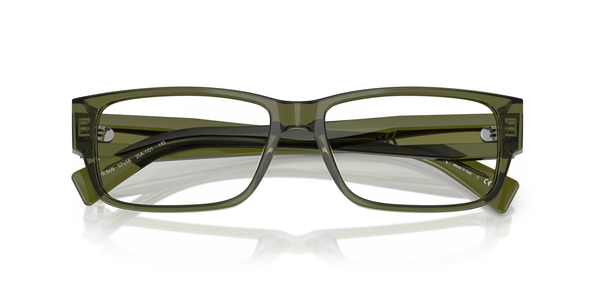 Prada PR B09V 25A1O1 Montature da vista Acetato Verde Squadrata Normale - immagine 2