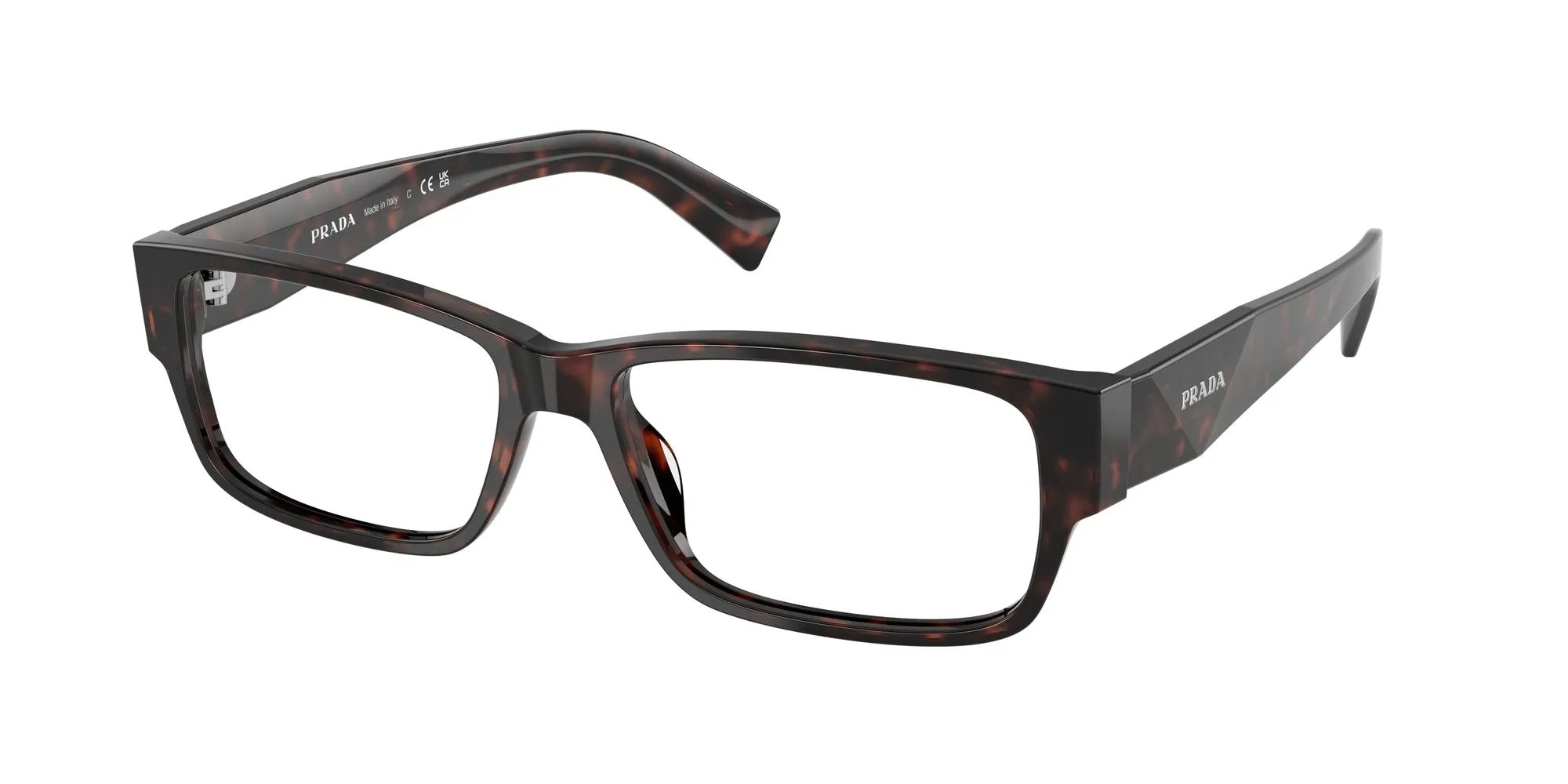 Prada PR B09V 17N1O1 Montature da vista Acetato Tartaruga Squadrata Normale - immagine 1