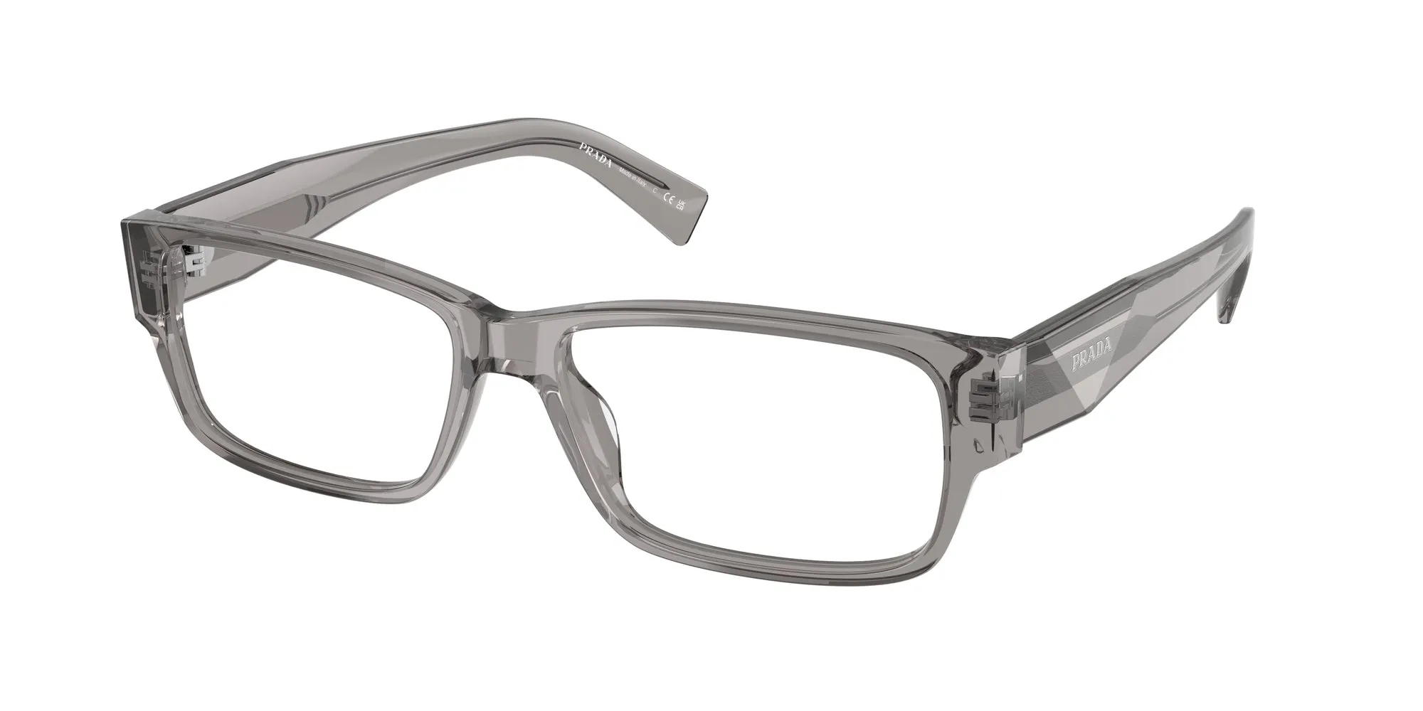 Prada PR B09V 16Z1O1 Montature da vista Acetato Grigio Squadrata Normale - immagine 1