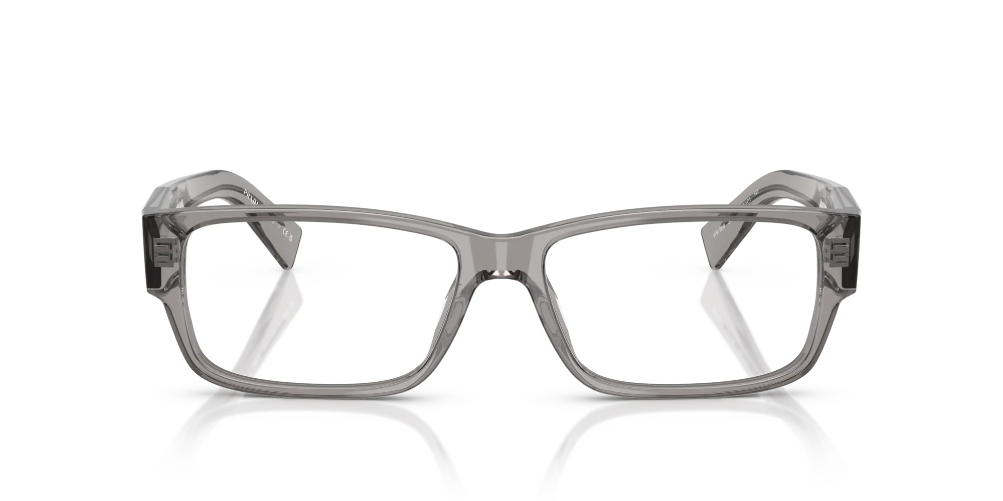 Prada PR B09V 16Z1O1 Montature da vista Acetato Grigio Squadrata Normale - immagine 3