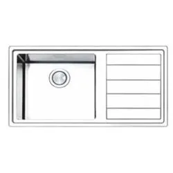 Lavello 1 vasca (86x50cm) LINEAR PLUS Inox Spazzolato LNPG861IRBC - immagine 1