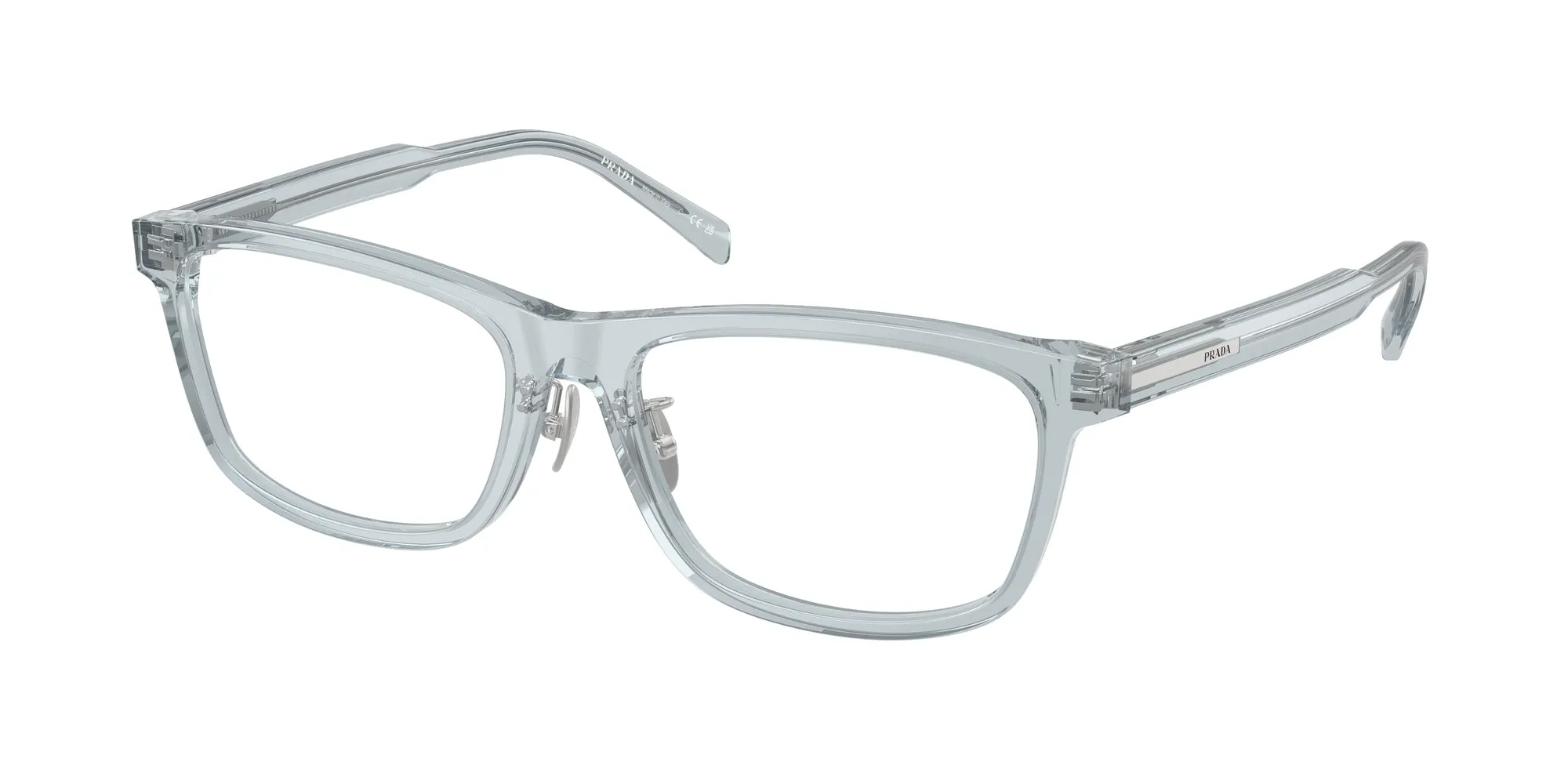 Prada PR B08VD 19T1O1 Montature da vista Acetato Blu Squadrata Normale - immagine 1