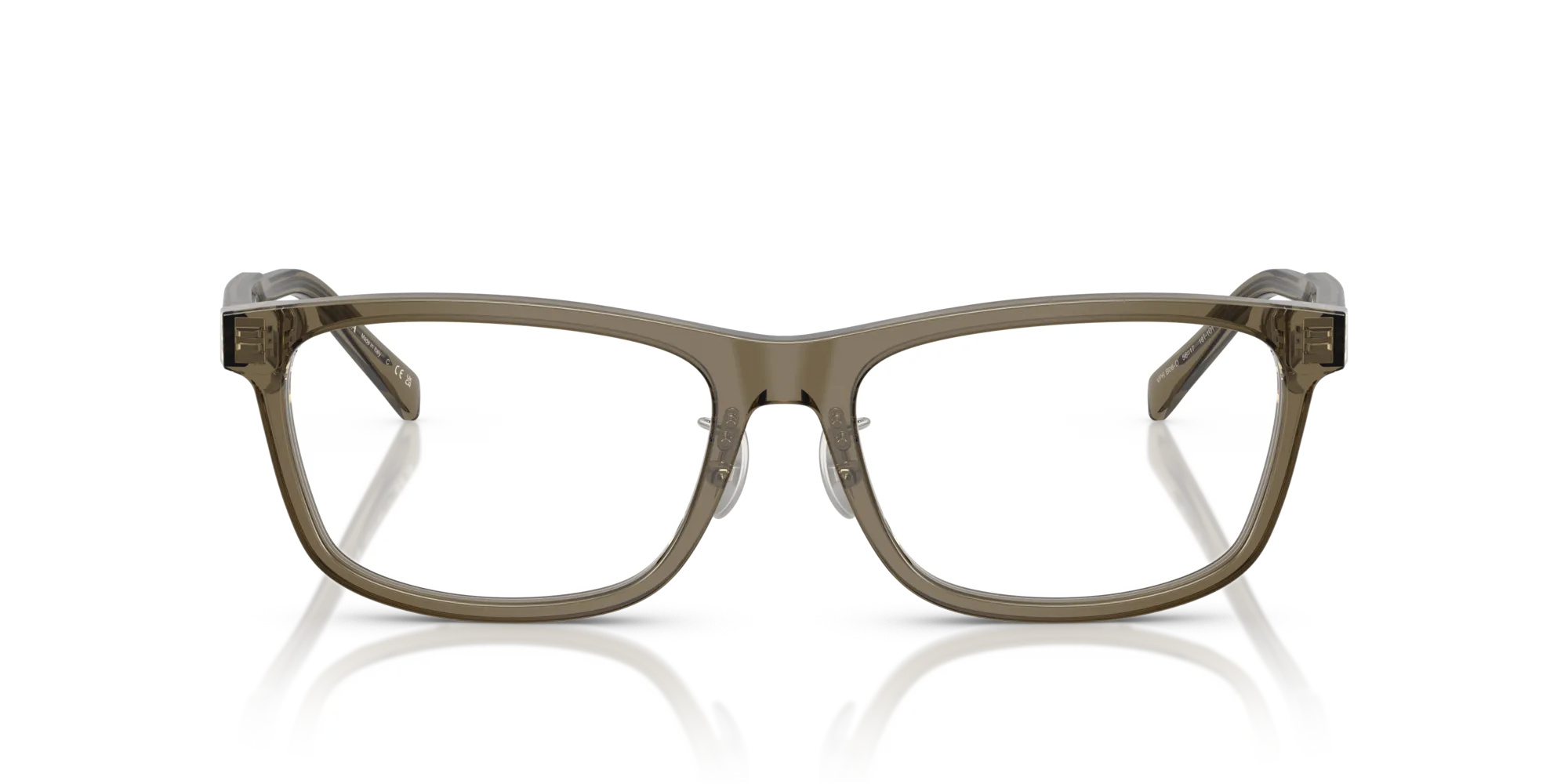 Prada PR B08VD 18T1O1 Montature da vista Acetato Marrone Squadrata Normale - immagine 3