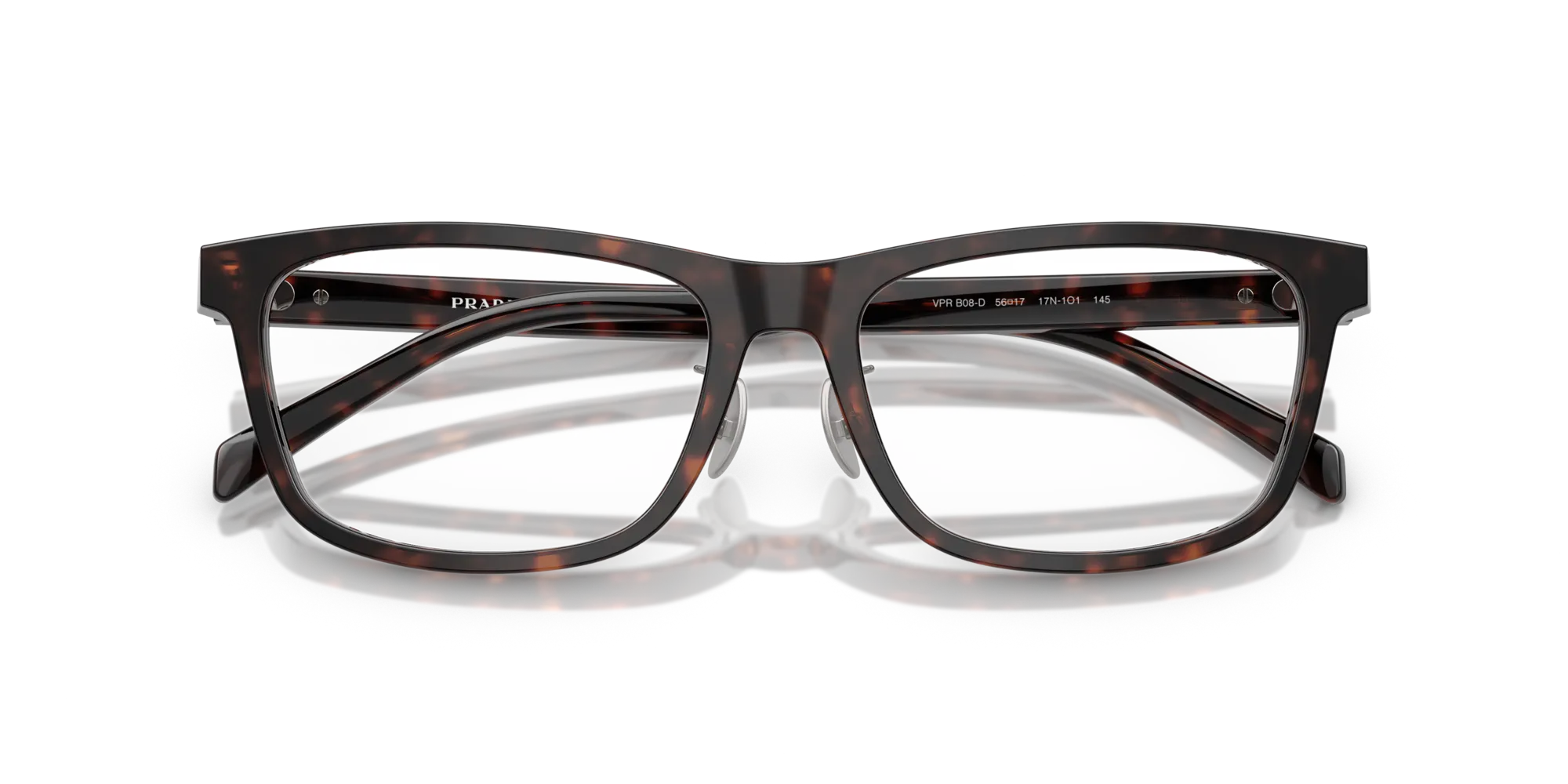 Prada PR B08VD 17N1O1 Montature da vista Acetato Tartaruga Squadrata Normale - immagine 2