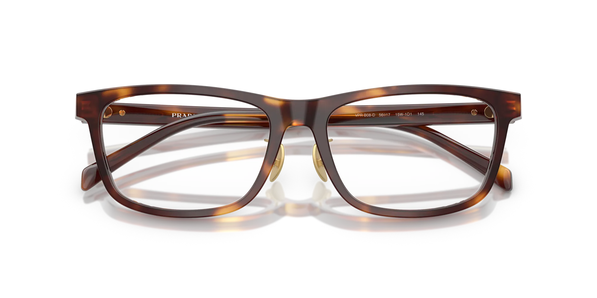 Prada PR B08VD 15W1O1 Montature da vista Acetato Tartaruga Squadrata Normale - immagine 2