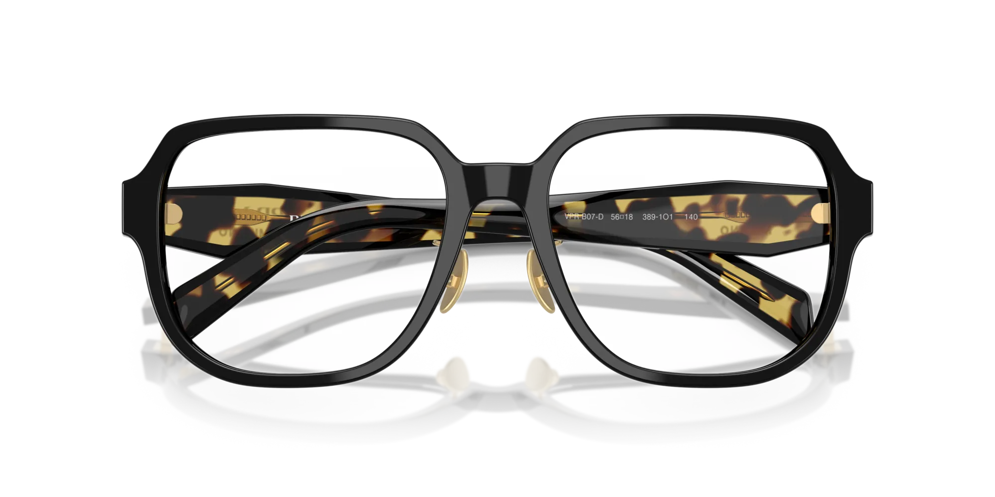 Prada PR B07VD 3891O1 Montature da vista Acetato Nero Pillow Normale - immagine 2