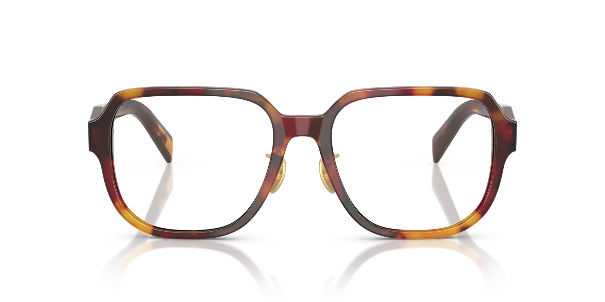 Prada PR B07VD 22A1O1 Montature da vista Acetato Havana Pillow Normale - immagine 3