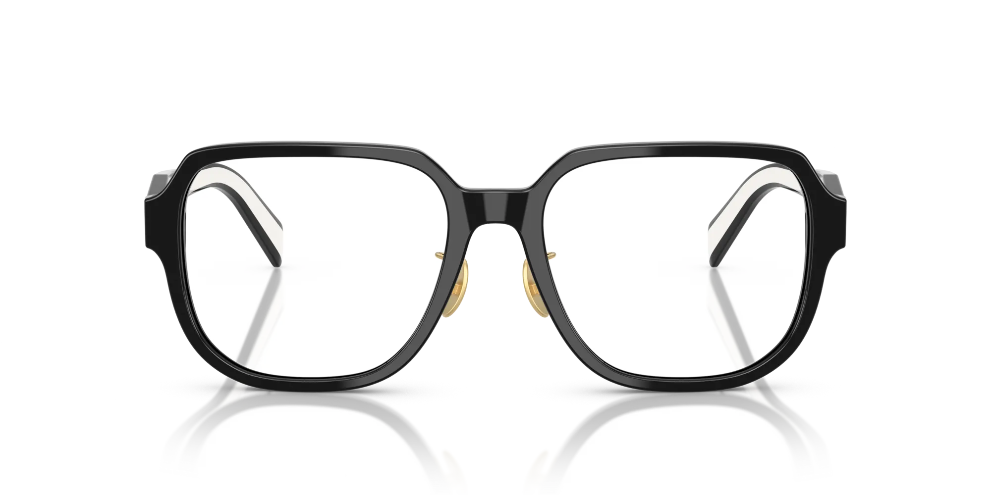 Prada PR B07VD 16K1O1 Montature da vista Acetato Nero Pillow Normale - immagine 3
