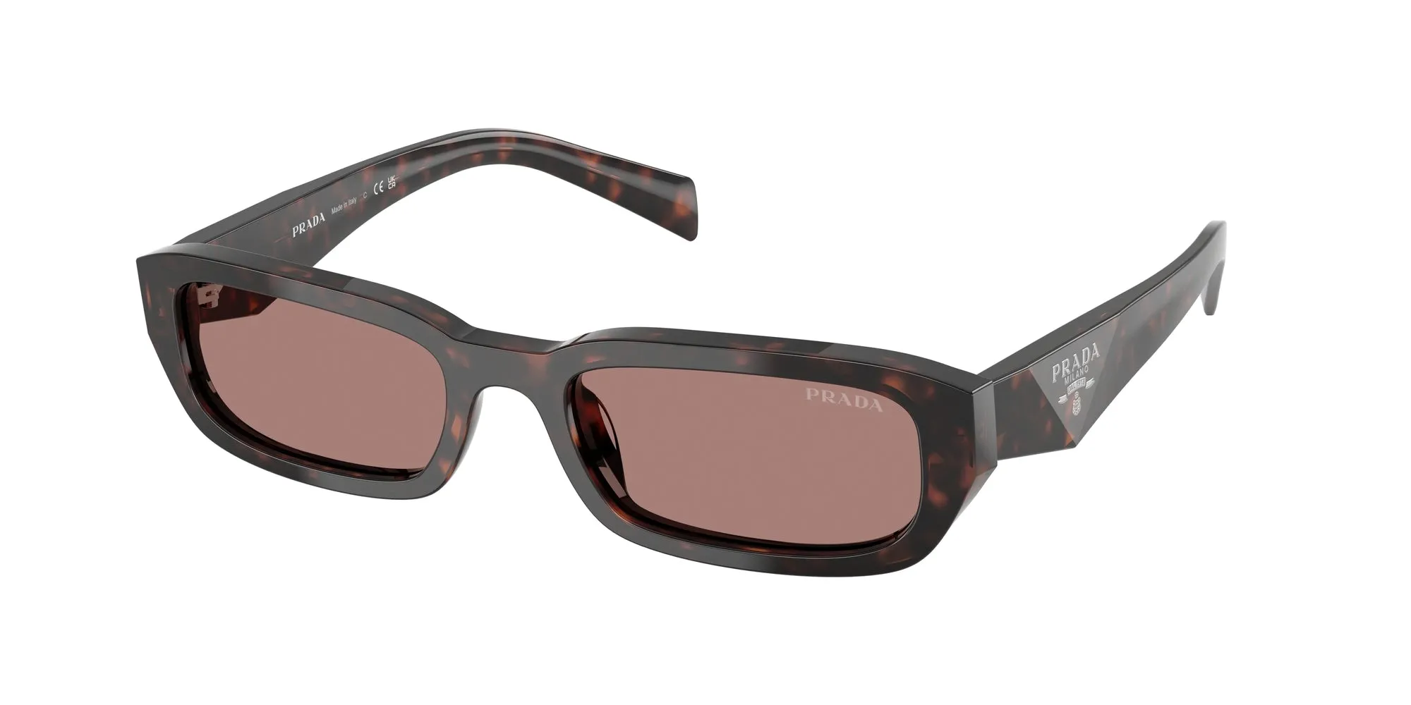 Prada PR B06S 17N60B Occhiali da sole Acetato Tartaruga Marrone Squadrata Normale - immagine 1